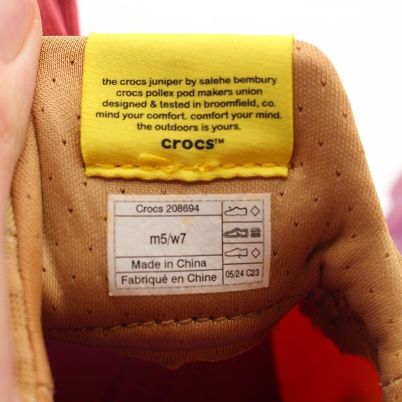 Crocs Salehe Bembury x Juniper Sneaker Womens Size 7 Orange Purple Lace Up - Picture 12 of 13